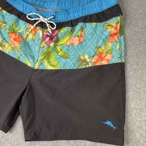 NEW Tommy Bahama Men's XL Naples‎ Trikala Stripe Swim Trunk Black Relax Coastal